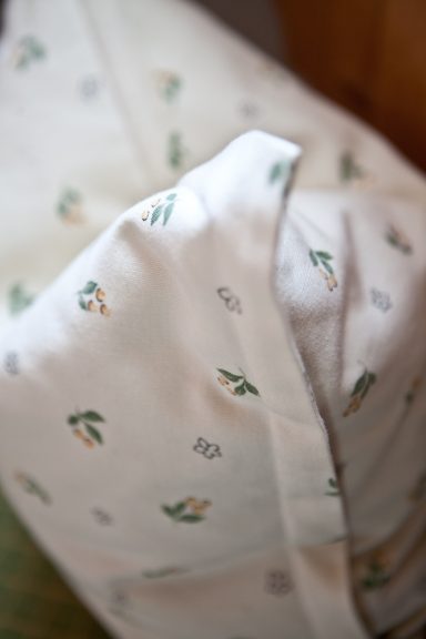 Stoffdetail Kissen Kissen Detailaufnahme Stoff im Ferienhaus Katharina