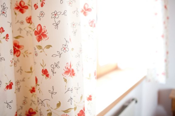 Stoffdetail Vorhang Vorhang Stoffdetail im Ferienhaus Katharina