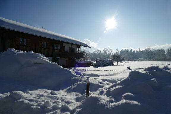 Ferienhaus im Winter Ferienhaus Katharina in Lenggries im Winter mit Schnee